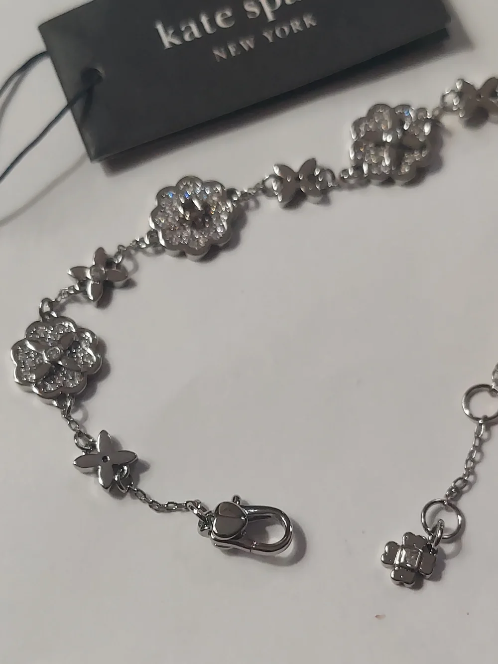 kate spade silver floral chain bracelet - Picture 3 of 3